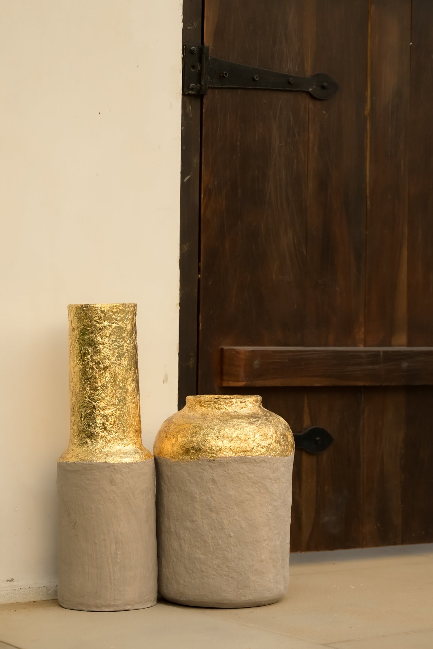 Duo Luxe | Gold Leafing Set of 2 Pots