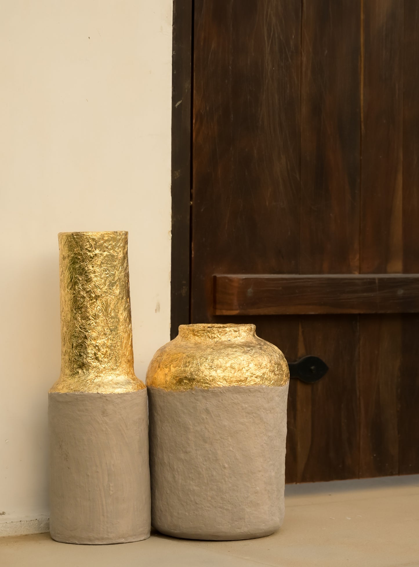 Duo Luxe | Gold Leafing Set of 2 Pots