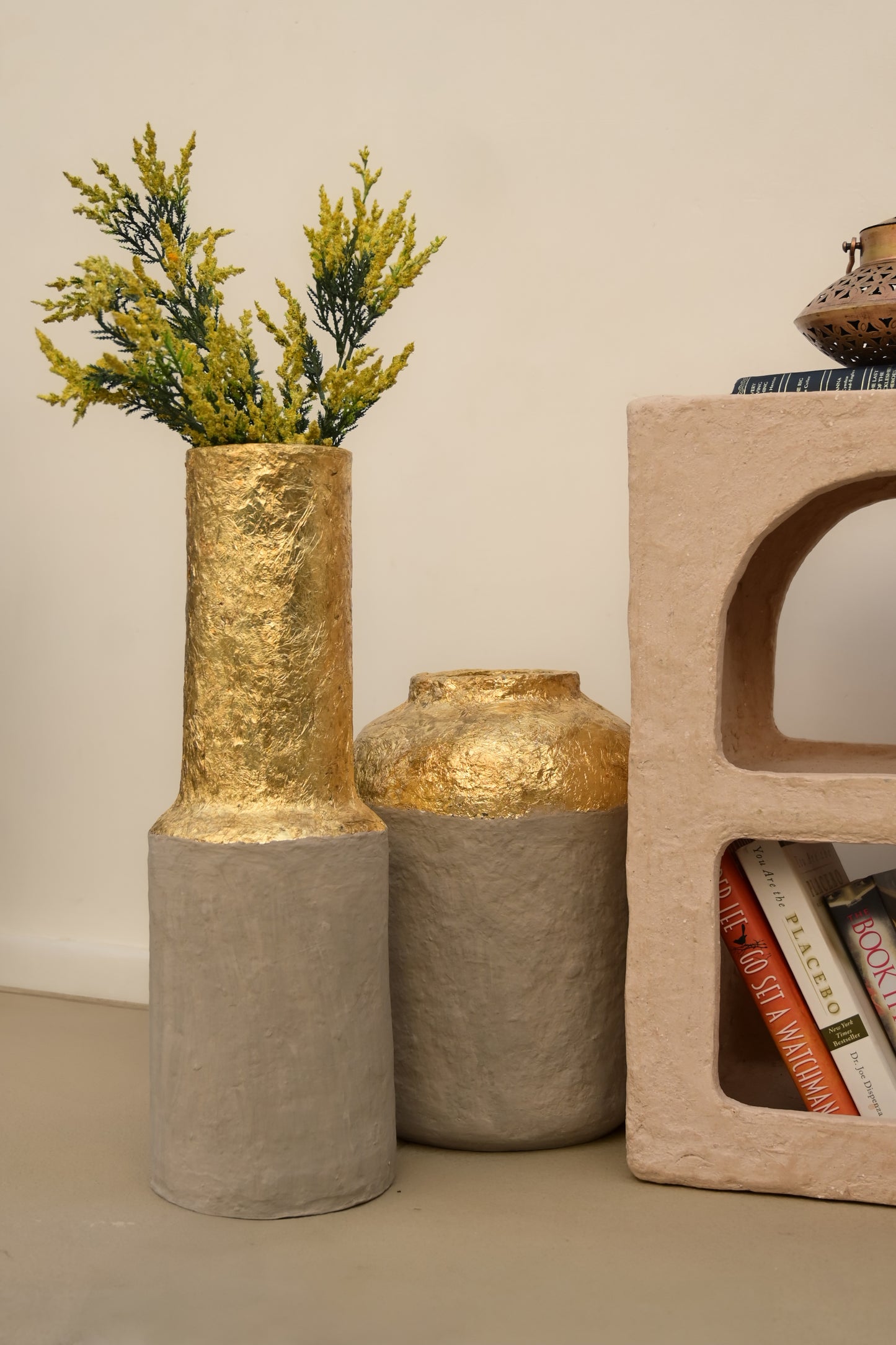 Duo Luxe | Gold Leafing Set of 2 Pots